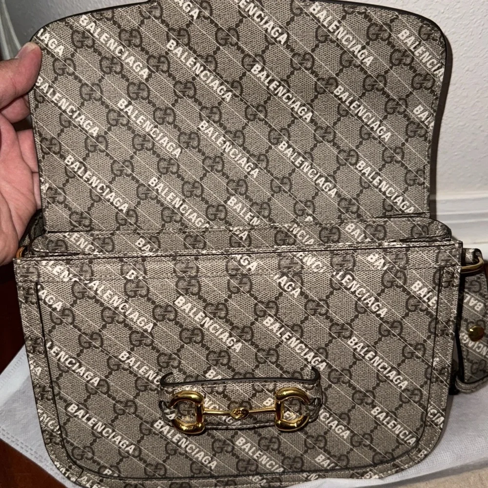 Gucci X Balenciaga "The Hacker Project" Horsebit 1955 Shoulder Bag! - Picture 7 of 8